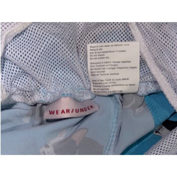 French Bulldog Mens SM Swim Trunk Blue Pockets Mesh Tie Close MOSMANN Wear Under - Picture 4 of 8